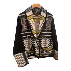 Jessie Western Patterned Women's Jacket with Black and Gray Accents Medium